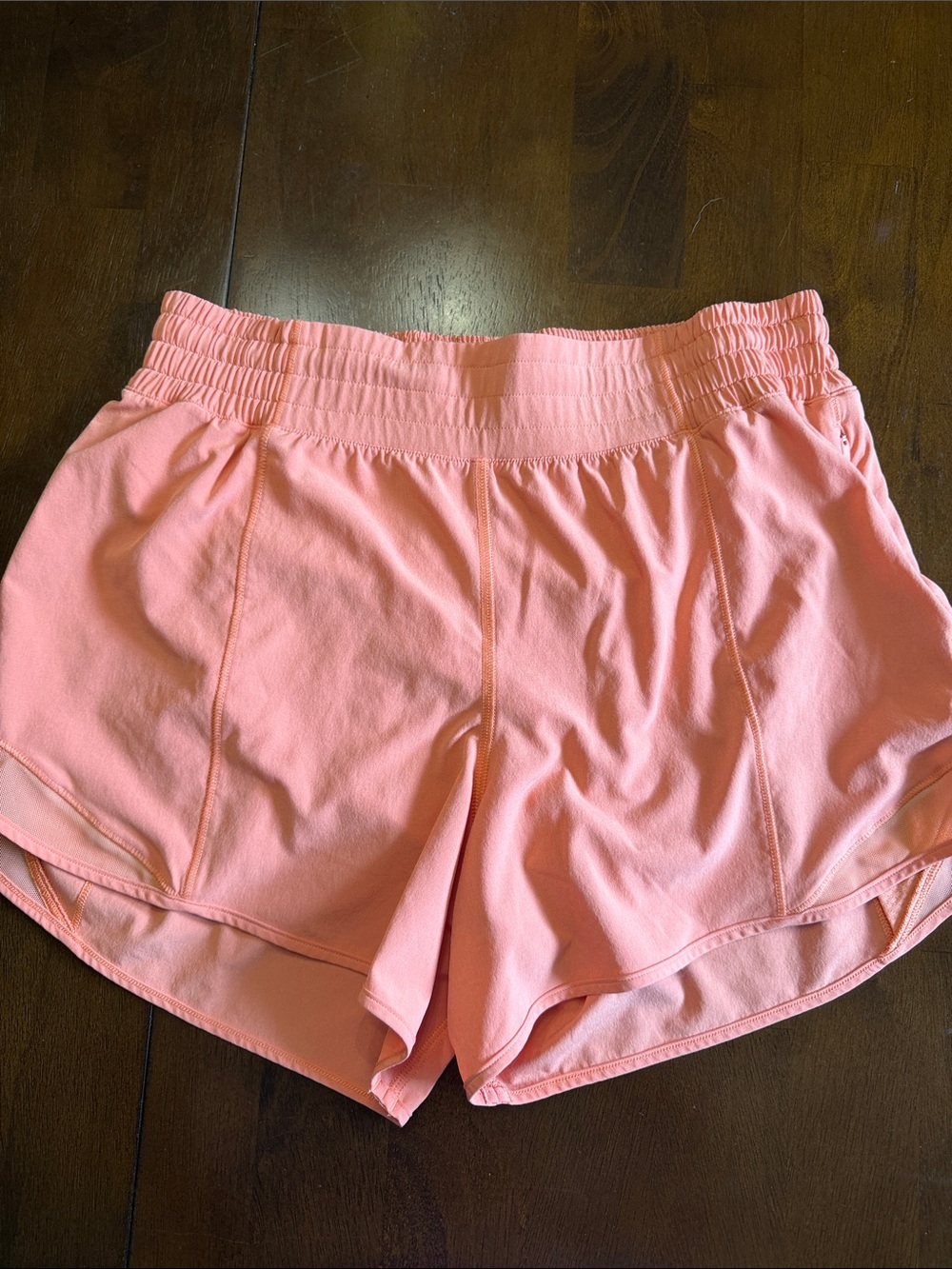 Lululemon Women's orange Athletic Shorts, size 8.